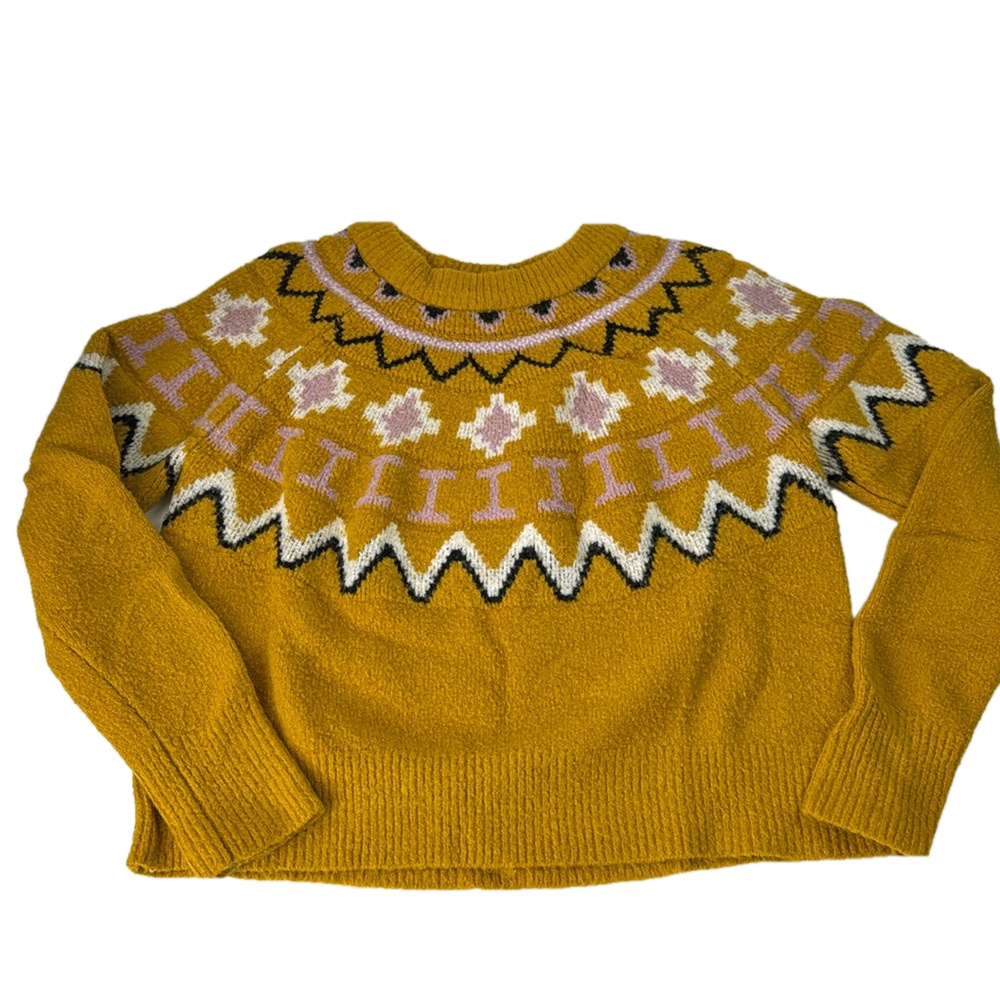 Yet Again Mustard Fair Isle Sweater